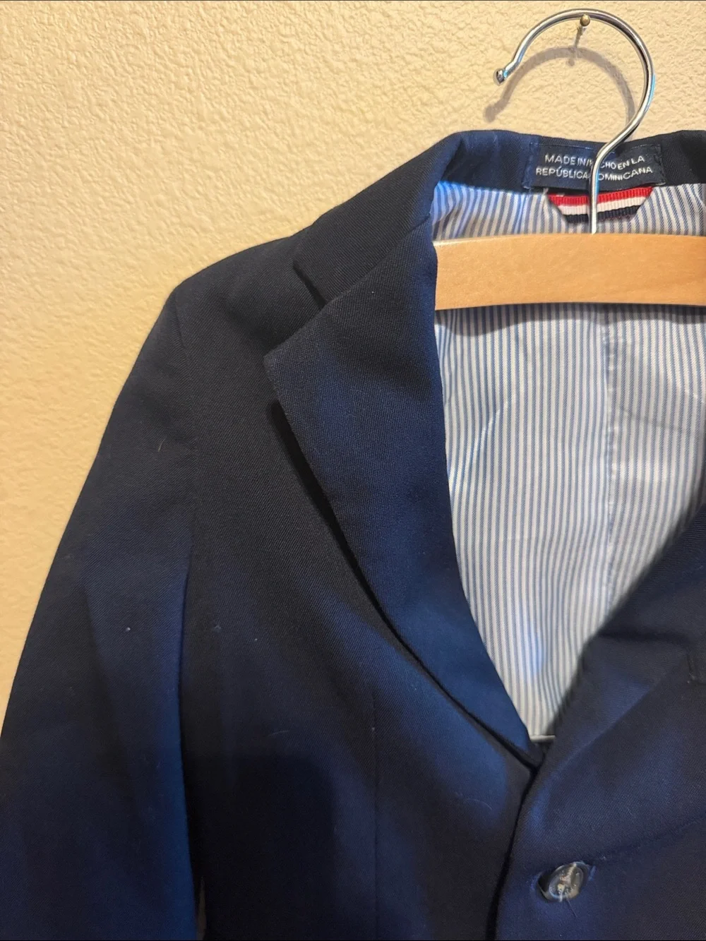 Tommy Hilfiger Navy Kids' Tailored Blazer with Pocket Square